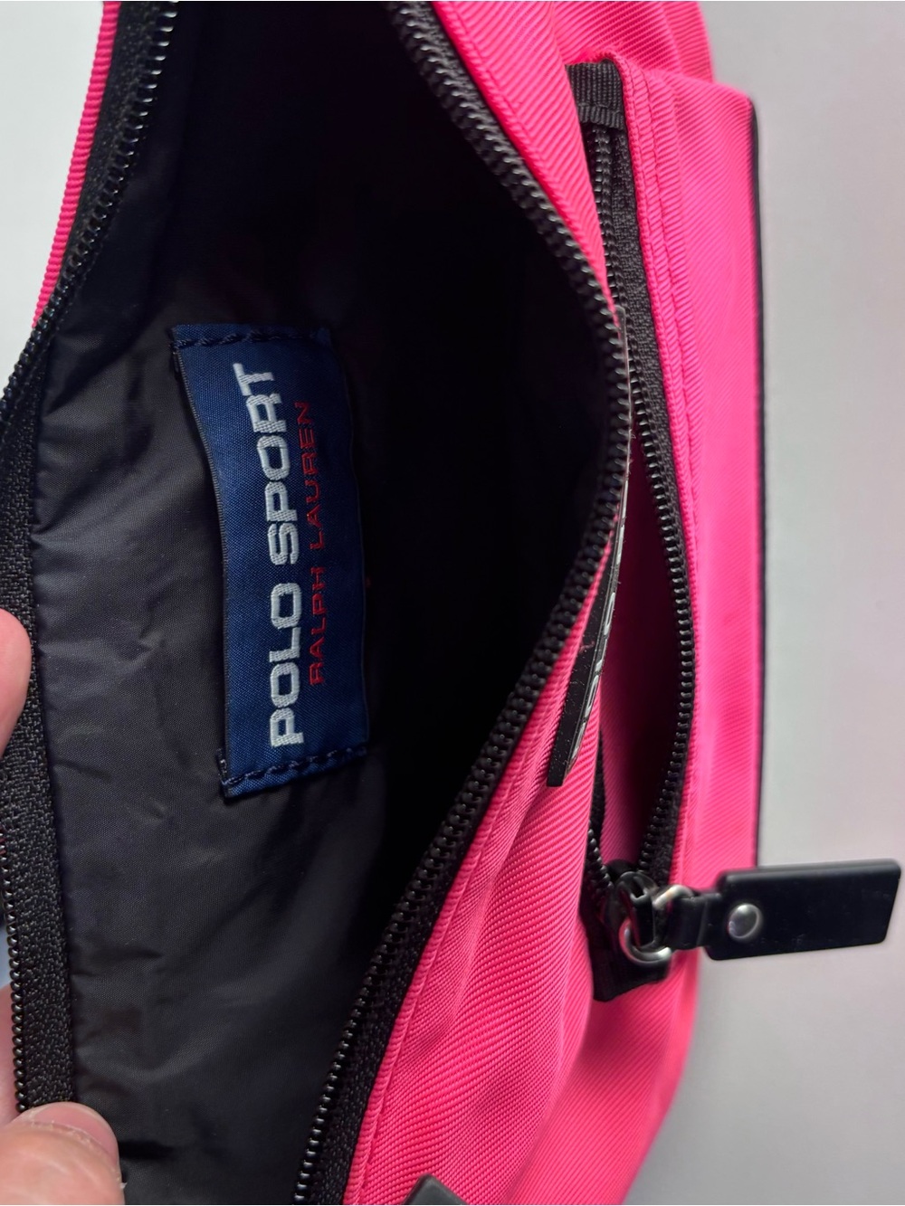 Ralph Lauren Polo Sport Hot Pink and Black Waist Bag - Picture 5 of 10